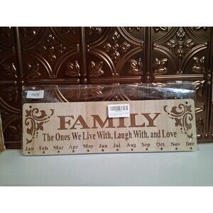 Wood Decor Family Birthday Decor Calendar